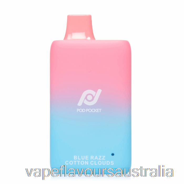 Vape Nicotine Australia Pod Pocket 7500 Disposable Blue Razz Cotton Clouds